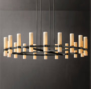 Ravelle Round Milk Glass Chandelier 60