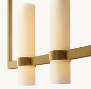 Ravelle Linear Milk Glass Chandelier 59