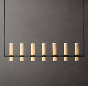 Ravelle Linear Milk Glass Chandelier 59