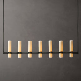 Ravelle Linear Milk Glass Chandelier 59