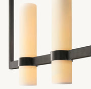 Ravelle Linear Milk Glass Chandelier 59