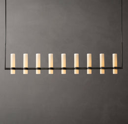 Ravelle Linear Milk Glass Chandelier 71