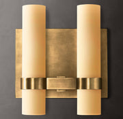 Ravelle Milk Glass Double Sconce