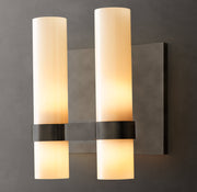 Ravelle Milk Glass Double Sconce