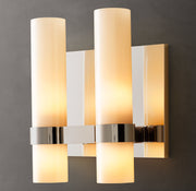 Ravelle Milk Glass Double Sconce