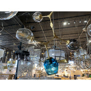 Metal Releaf Horizontal Globe Branching Bubble Chandelier