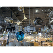 Metal Releaf Horizontal Globe Branching Bubble Chandelier