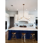 Metal Releaf Horizontal Globe Branching Bubble Chandelier