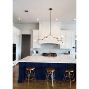 Metal Releaf Horizontal Globe Branching Bubble Chandelier