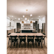 Metal Releaf Horizontal Globe Branching Bubble Chandelier