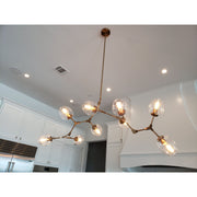 Metal Releaf Horizontal Globe Branching Bubble Chandelier