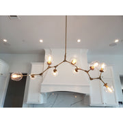 Metal Releaf Horizontal Globe Branching Bubble Chandelier