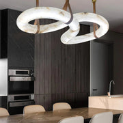 Spain Alabaster Oslo Cable Pendant Light Dining Room