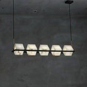 Lifang Alabaster Linear Modern Dining Room Light Fixtures, Living Room Chandeliers