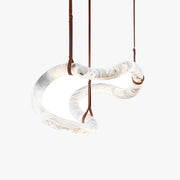 Fluid Curves Alabaster Chandelier