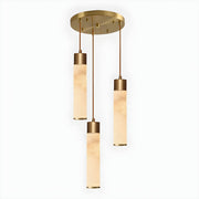Alabaster Celestial Brass Cascade Chandelier