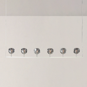 Boule De Cristal Clear Glass Minimalist Linear Chandelier Light 60