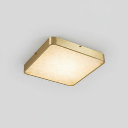 Square Alabaster Flush Mount Ceiling Light Fixture