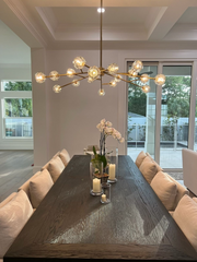 Boule De Crystal Ball Clear/Smoke Glass Round/Oval Chandelier 72