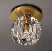 Boule De Smoke Cristal Glass Flushmount
