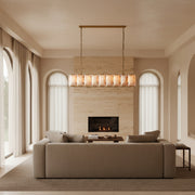 Harlow Calcite Rectangular Chandelier 62