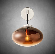 Cabrette Clear/Amber Glass Wall Sconce