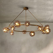 Bubble Clear Glass Round Chandelier 36