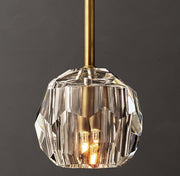 Boule DeClear Cristal  Glass Rod Pendant