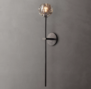 Boule De Crystal Ball Clear/Smoke Wall Sconce H9