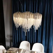 Alana Aluminum Chain Tassel Long Branch Chandelier Light  35