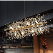 Glenn Modern Golden Crystal Long chandelier Diameter 28 Inch 35 Inch