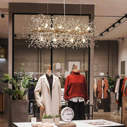 Glenn Modern Golden Crystal Long chandelier Diameter 28 Inch 35 Inch