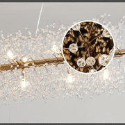 Glenn Modern Golden Crystal Long chandelier Diameter 28 Inch 35 Inch