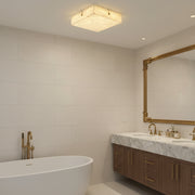 Alabaster Square Flushmount Ceiling Light