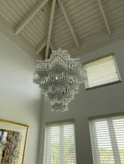 Fashion Star Shaped Chandelier Crystal Ceiling Light Fixture For Small Living Room/ Bedroom