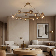 Bubble Clear Glass Round Chandelier 36