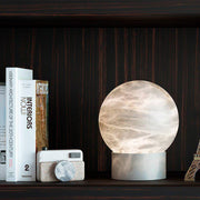 Wenny Round Alabaster Table Lamp