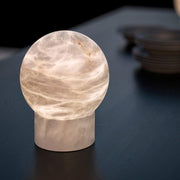 Wenny Round Alabaster Table Lamp