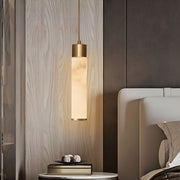Jade Modern Brass Alabaster Pendant Light