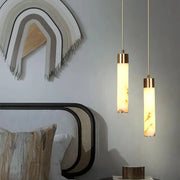 Jade Modern Brass Alabaster Pendant Light