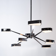 Ursa Black Chrome Contemporary Retro Chandelier