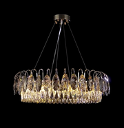 Luxurious K9 Crystal Chandelier in Brass/Silver Finish | Modern Ceiling Light Fixtures