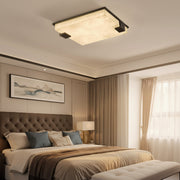 Square Alabaster Ceiling Lamp