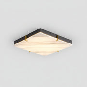 Alabaster Black Square Ceiling Lamp