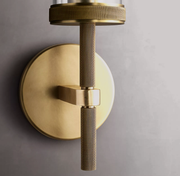 Lambeth Knurled Grand Sconce Modern Living Room Wall Lamp