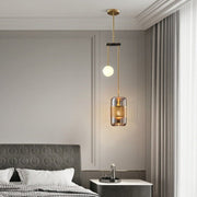 U-shaped Brass Bedroom Pendant Light Modern Lighting