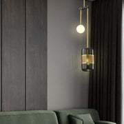 U-shaped Brass Bedroom Pendant Light Modern Lighting