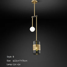 Load image into Gallery viewer, U-shaped Brass Bedroom Pendant Light Modern Lighting