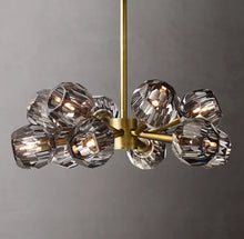 Load image into Gallery viewer, Boule De Cristal Smoke Glass Ball Modern Round Chandelier Light 24&quot;