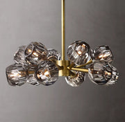 Boule De Cristal Smoke Glass Ball Modern Round Chandelier Light 24